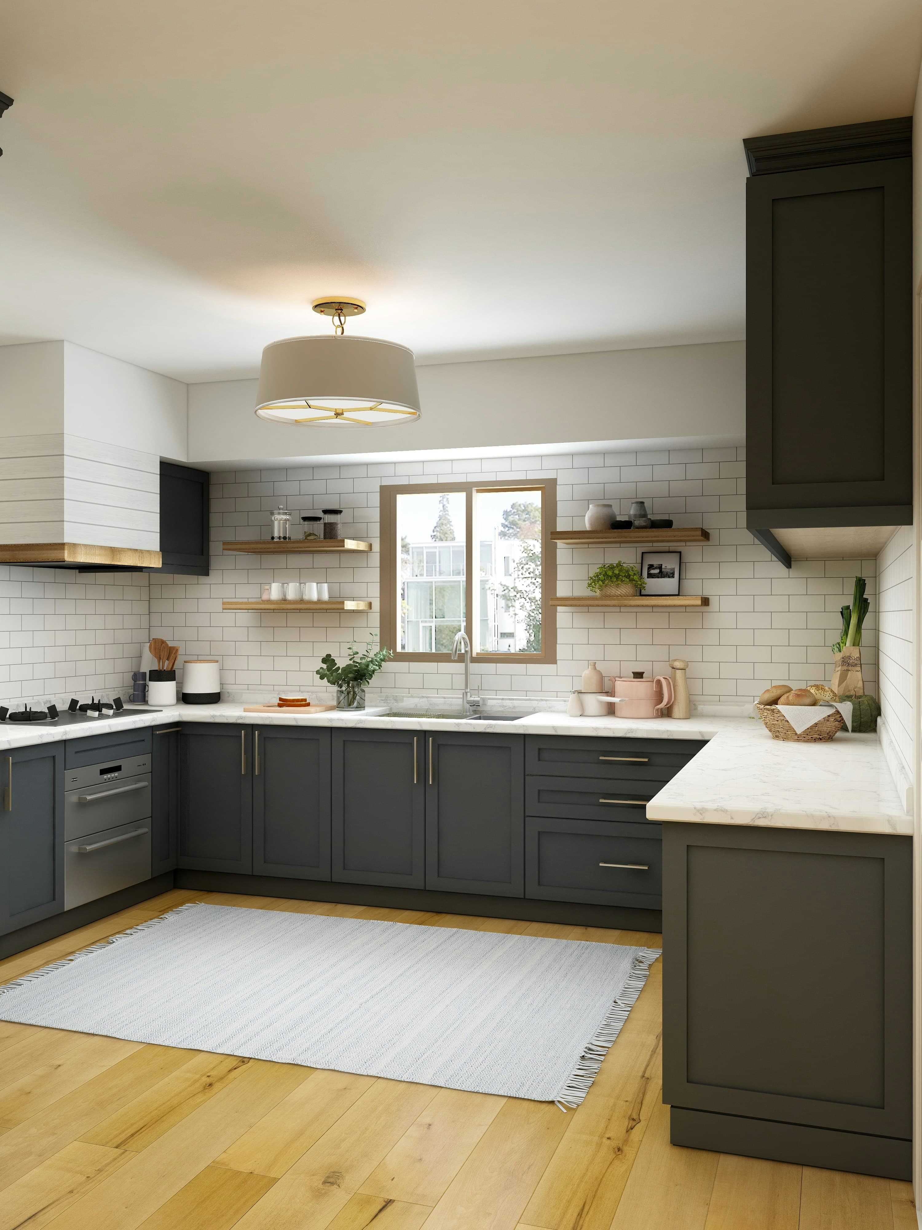 Fully equipped shared kitchen with modern appliances
